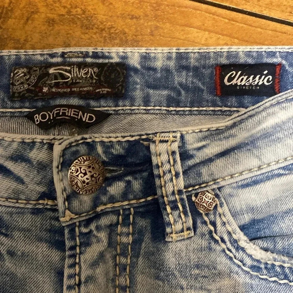 Silver boyfriend jeans - Picture 3 of 10